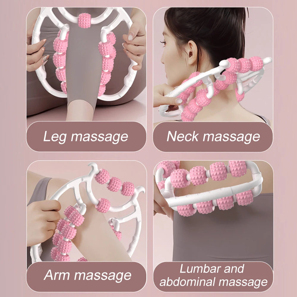 Newest 20 Wheel Annular Leg Clamp Massager Anti-cellulite Massager Body Slimming Roller.