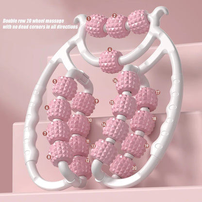 Newest 20 Wheel Annular Leg Clamp Massager Anti-cellulite Massager Body Slimming Roller.