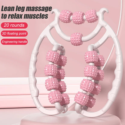 Newest 20 Wheel Annular Leg Clamp Massager Anti-cellulite Massager Body Slimming Roller.