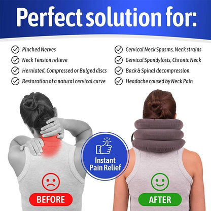 Cervical Neck Traction Device, Relief for Chronic Neck & Shoulder Alignment Pain.
