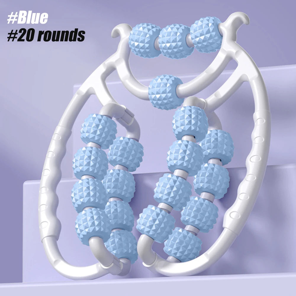 Newest 20 Wheel Annular Leg Clamp Massager Anti-cellulite Massager Body Slimming Roller.