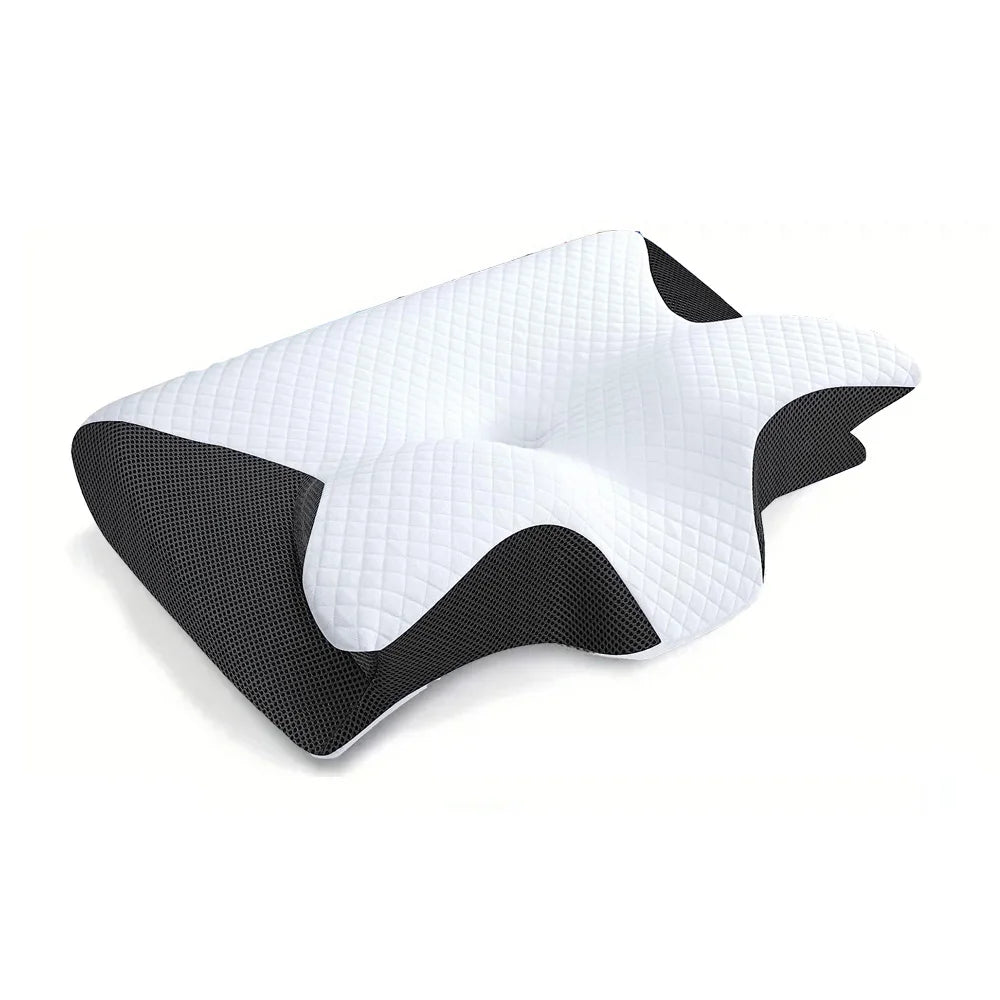 Memory Foam Cervical Pillow, 2 in 1 Ergonomic Contour Orthopedic Pillow for Neck Pain.