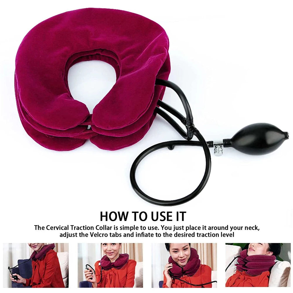 Cervical Neck Traction Device, Relief for Chronic Neck & Shoulder Alignment Pain.